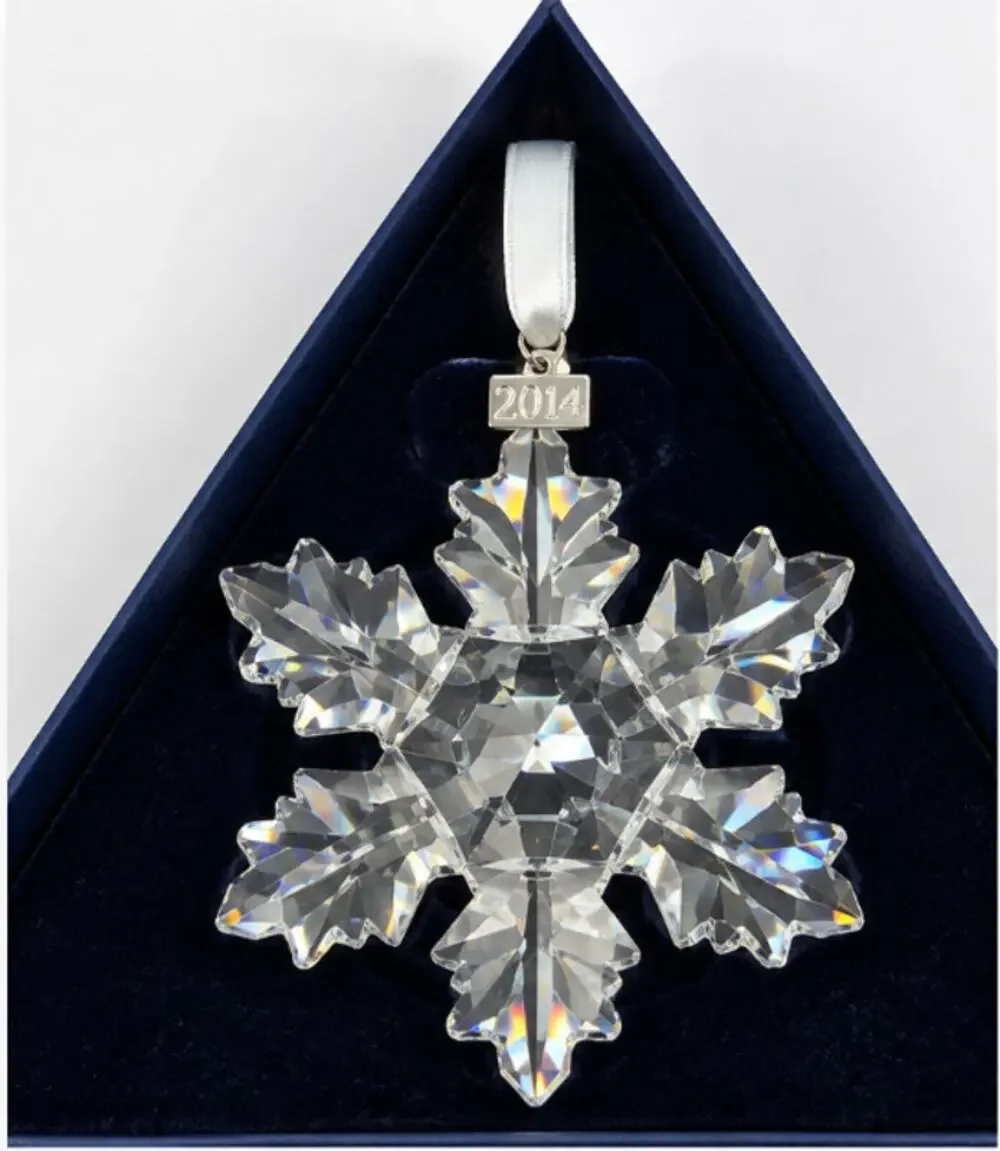 Swarovski 2014 Annual Edition Christmas Snowflake Ornament 5059026 Box